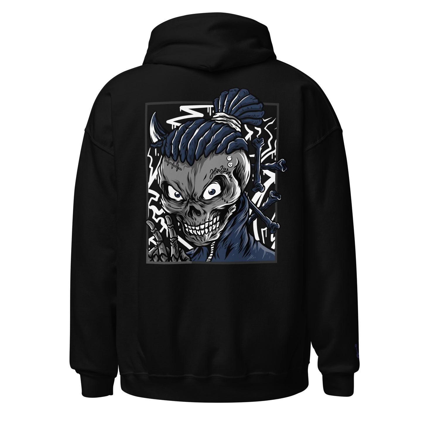 Hoodie Blue Skeleton